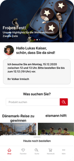 Zur Veranschaulichung und für einen kurzen Blick in die Grailify App, wird ein Screendesign mit neuen Sneaker-Releases dargestellt.